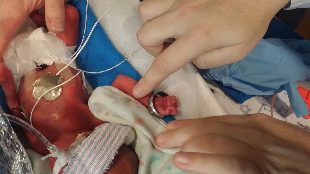 Wyatt Lynn Russell came into the world in a North Dakota hospital at 1 pound, 5 ounces, small but full of fight.