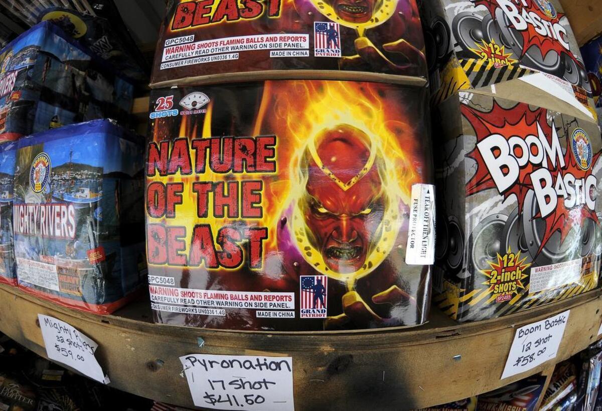 Some of the more popular fireworks at Nathan Carlson's fireworks stand in Burleson.