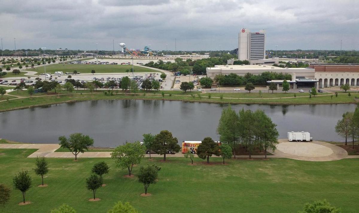 This 2015 photo shows the Arlington Sheraton as seen from Globe Life Field.