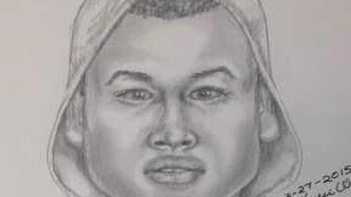 
Police composite sketch of robbery and assault suspect.
