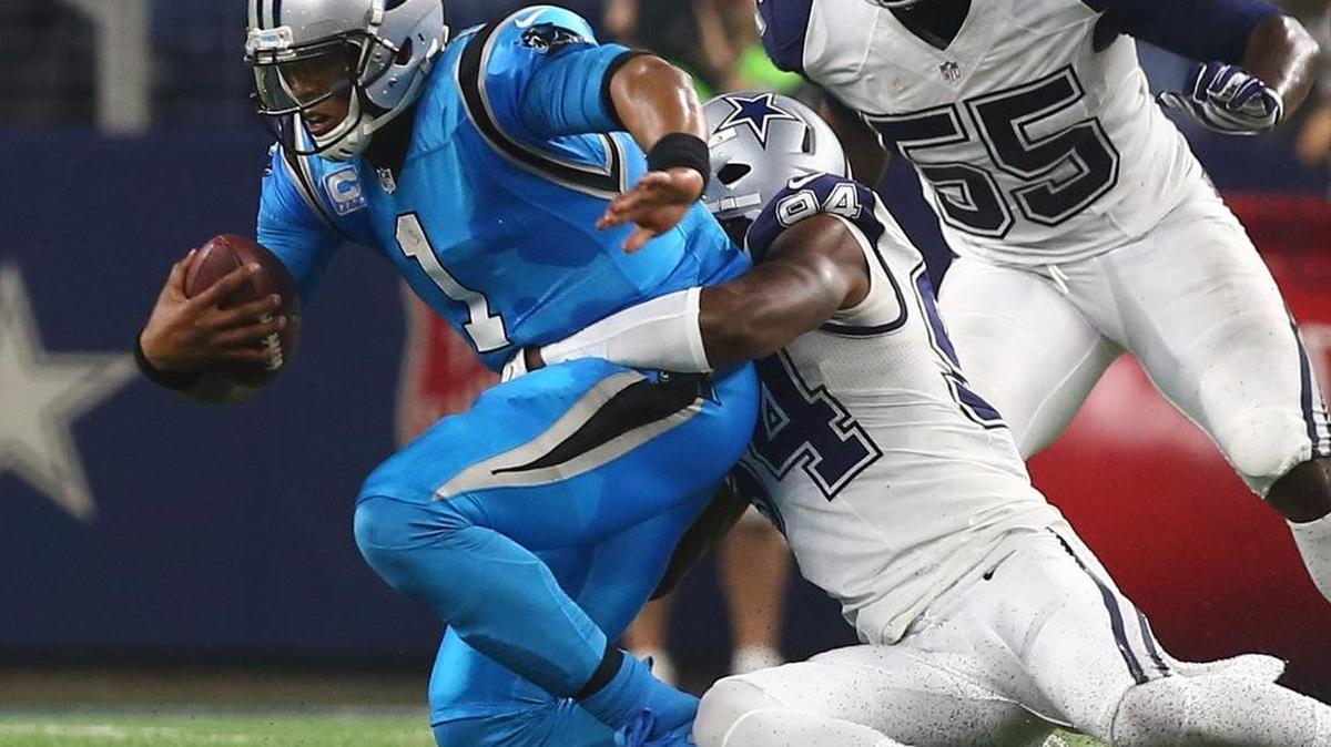 A Carolina Panthers fan claims he was put in a chokehold by security when the Cowboys hosted the Panthers on Thanksgiving Day.