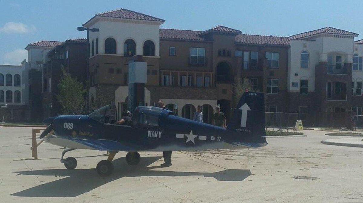 A plane made an emergency landing on Arkansas Lane in Grand Prairie on Saturday immediately after taking off from Grand Prairie Municipal Airport.