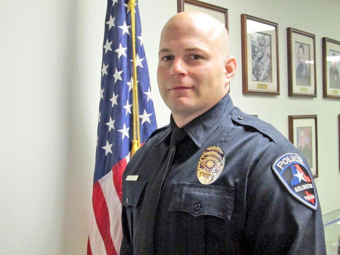 Arlington police officer Eddie Johnston was released from the hospital Tuesday. He was wounded Monday night in a shootout with a homicide suspect, police reported.