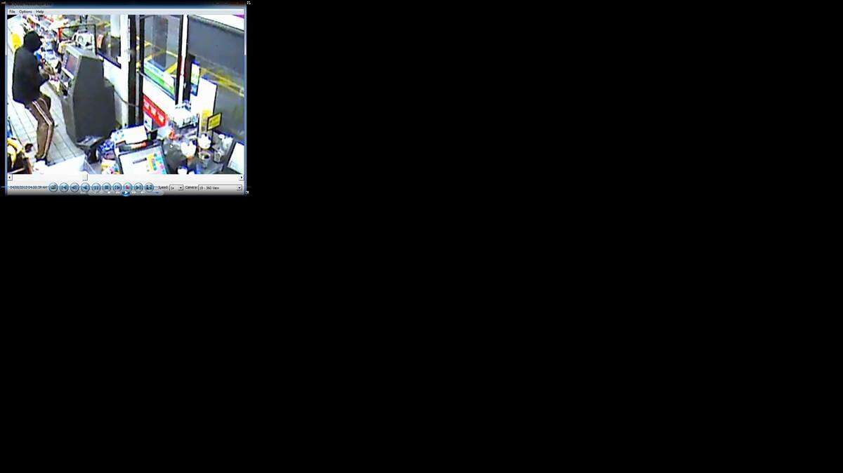 
An Arlington store surveillance camera captured one of three suspects placing a chain around an ATM on April 8 and attaching it to a truck. The thieves failed to move the ATM. Police appealed for help to identify the suspects.
