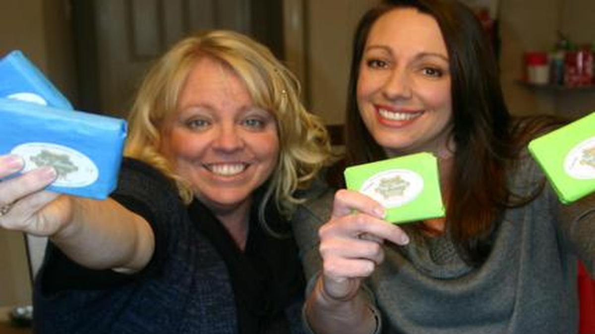
Jennifer Pedroza, left, and Christa Beebe, right, of Arlington launched The Soap Barista, a handmade soap company. Pedroza won a lawsuit against a former partner in a case involving Fifty Shades of Grey. 
