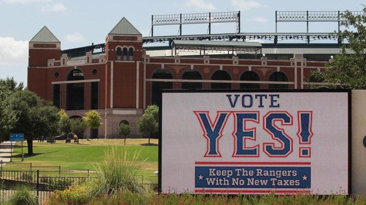 The Vote Yes! Keep the Rangers PAC raised $617,707, including $550,000 contributed by Texas Rangers organization.