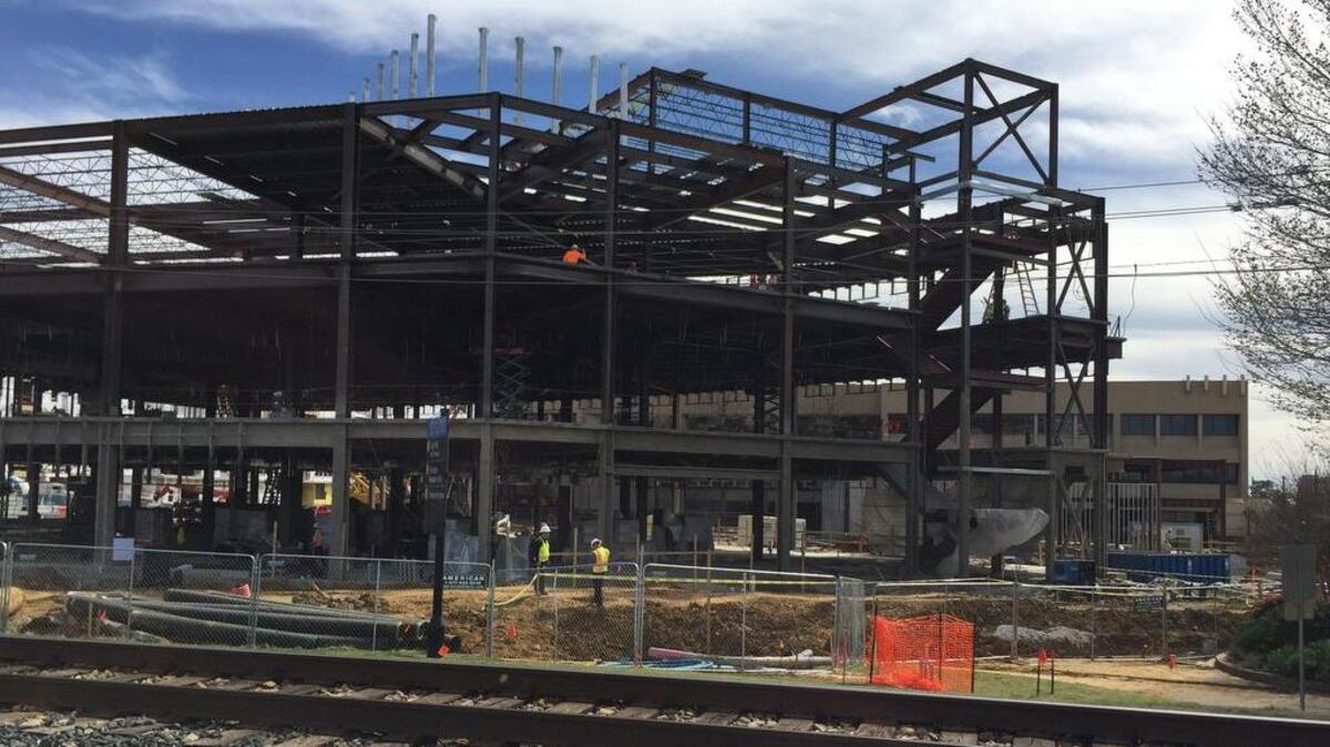 The new $30 million flagship Arlington library is nearly halfway through its construction schedule, projected to finish in March 2018 in what was a parking lot on the north side of Arlington City Hall.