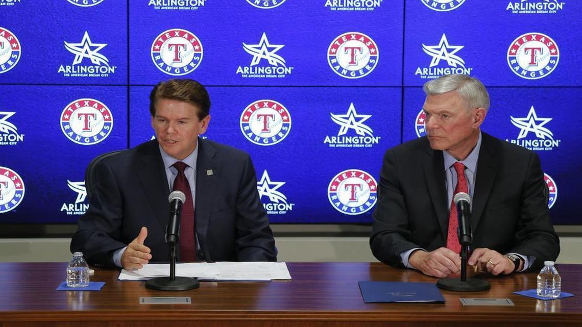 Arlington Mayor Jeff Williams and Texas Rangers Co-Chairman Ray Davis answered plenty of questions when announcing a new deal Friday.