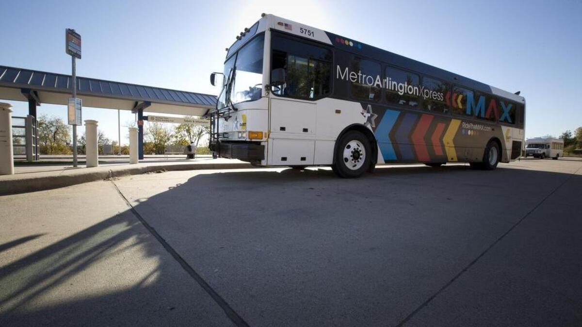 Arlington extends MAX bus service for another year. Riders take the trip from the bus stop near the UTA campus to Centerport on Thursday, December 1, 2016.
