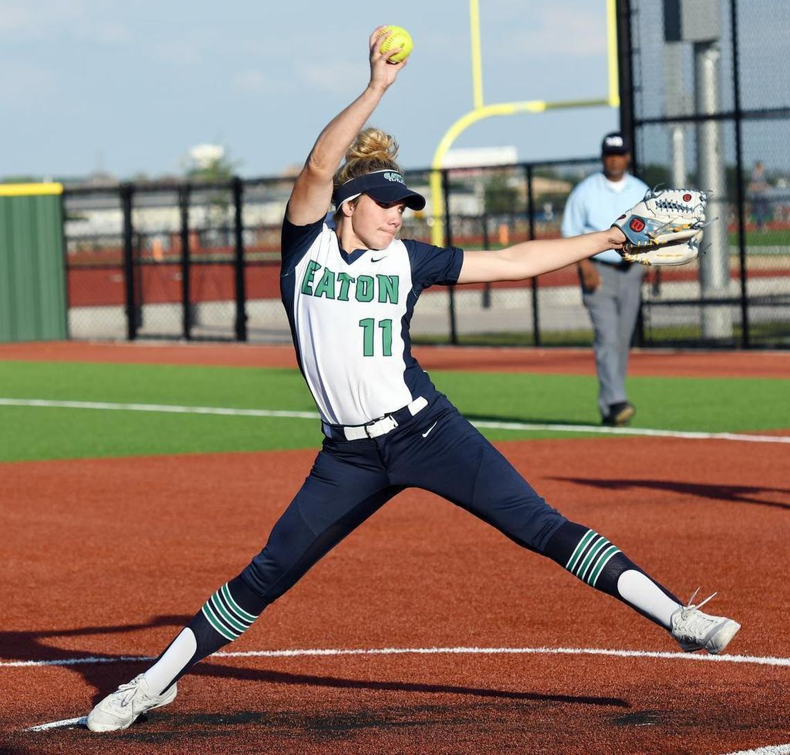 Madelyn Wright and the Eaton softball team won district in their first year of varsity competition.