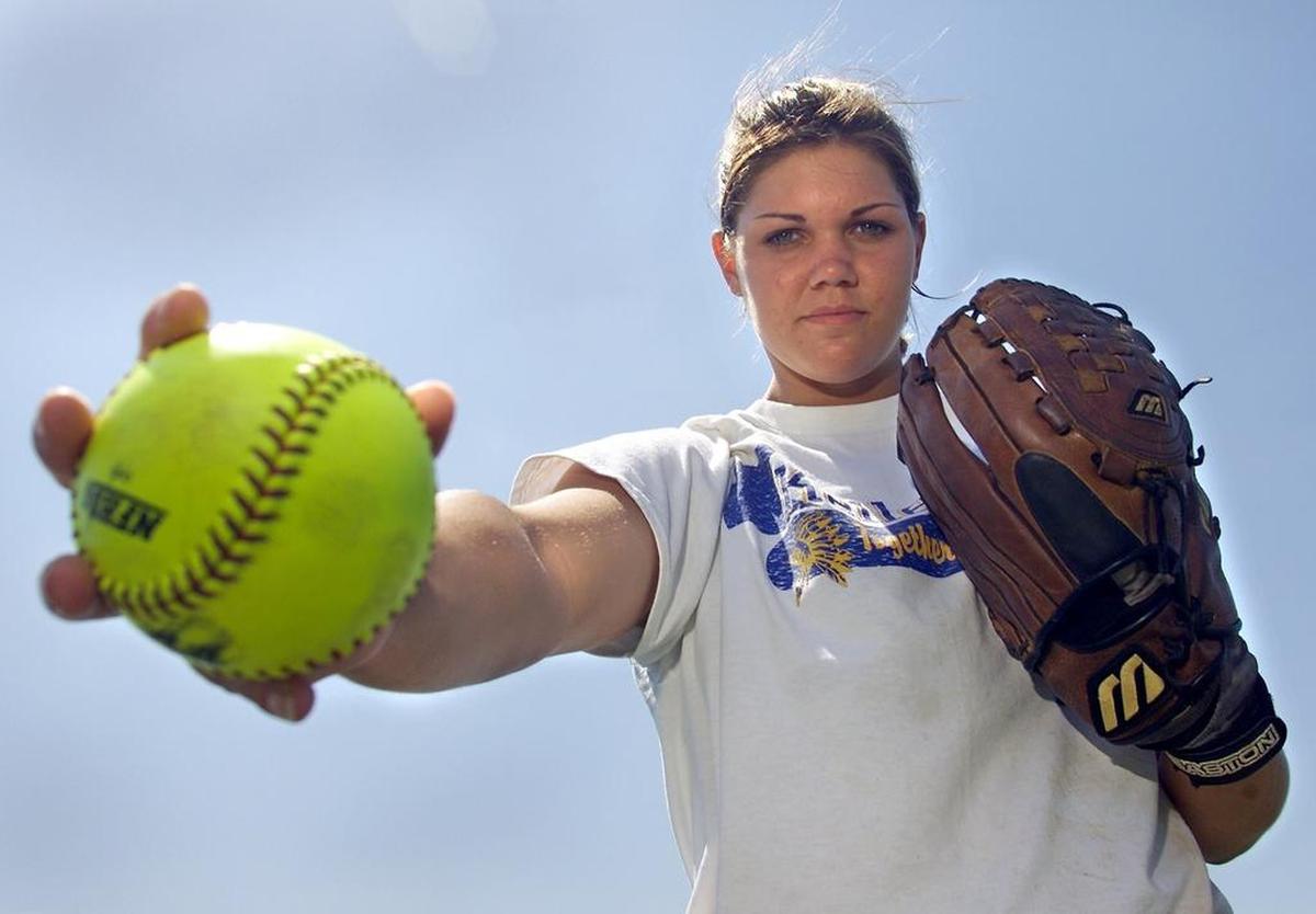 Christina Gwyn-Barton in 2003, when she was an ace pitcher for the Keller softball team she will now coach.