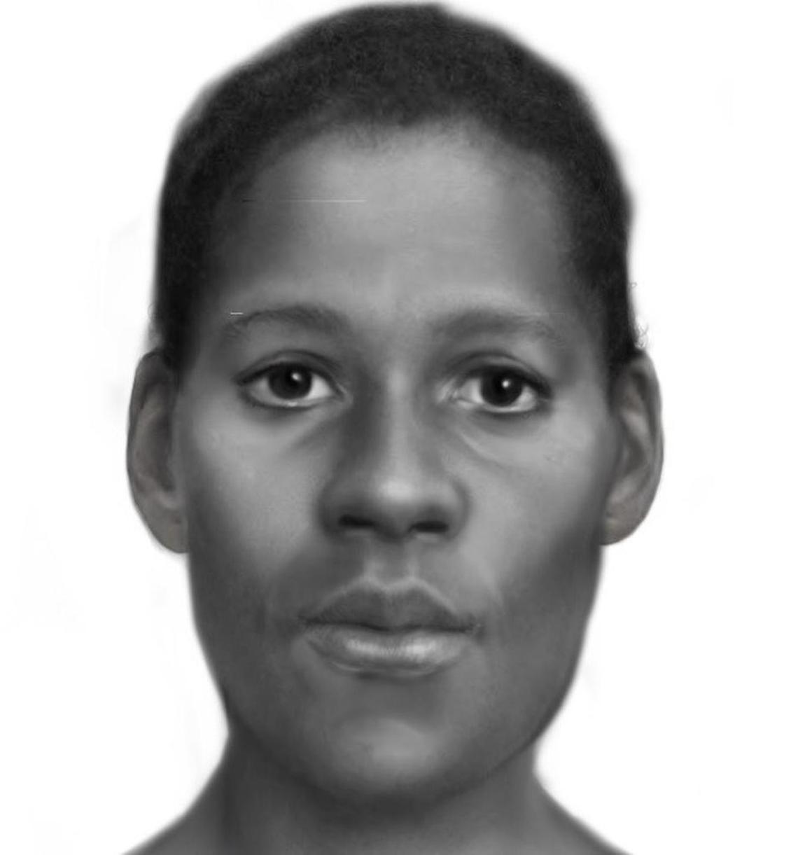 This is a computerized image created by a forensic artist of a woman whose remains were found in August 2015 in Mansfield.