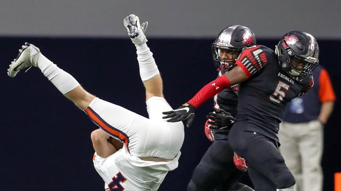 Legacy defensive back Jalen Catalon (5) made the all-state team as Defensive MVP.