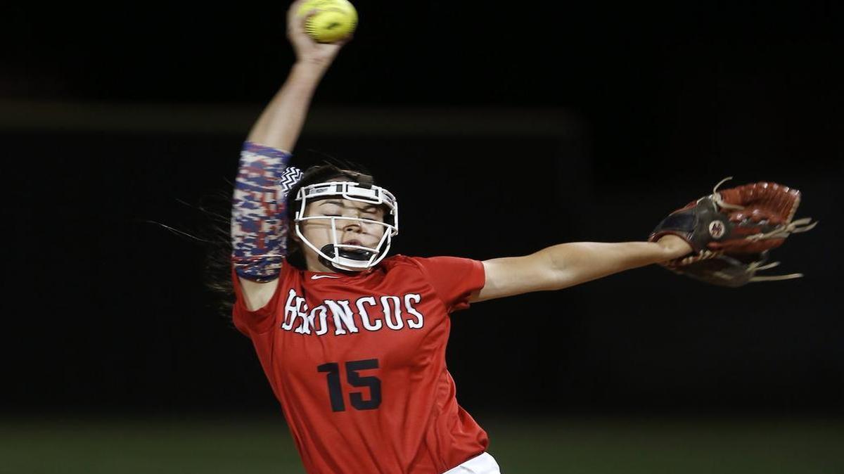 Legacy pitcher Jaycee Cook (15) is one of two young pitchers who should help form a nucleus of talent for years to come.