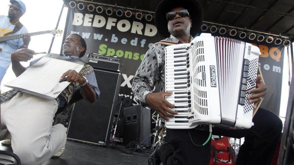 
Nathan and the Zydeco ChaChas perform at Bedford Blues & BBQ Festival last year.
