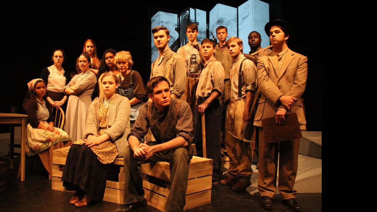 
Cast members of Fire in the Hole are, left to right, are first row: Mia Barrera, Alex Oliver, Garrett Avey; second row: Paige Prochera, Maddy Nortz, Nada Albasheer, Dylan Holladay, Chris Dorf, Ryland Kaiser, Travis Nolen, Nick Kennedy; third row: Kassidy Durfee, Troy Houston, Joey O’Donnell, Jason Williams
