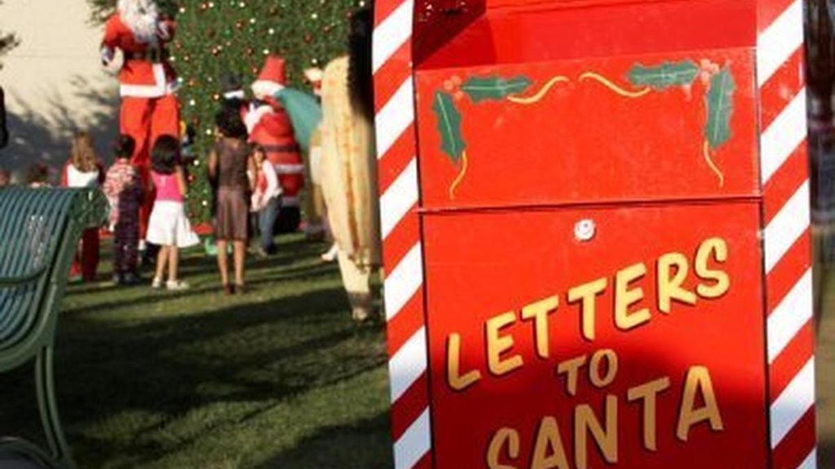 Special mailboxes have been put up in Grapevine so children can send letters to Santa Claus.