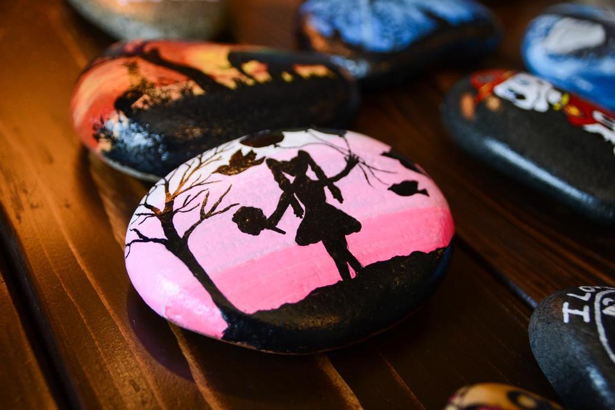 Fort Worth resident Tiera Grissam, 50, paints and hides rocks around Keller and Cleburne.