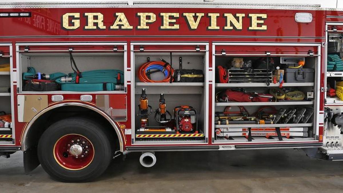 A Grapevine Fire Department truck.