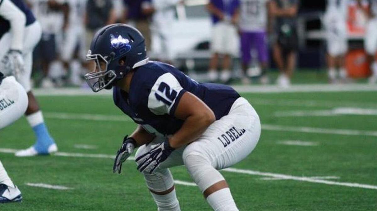 
Collin Killough has played quarterback, fullback and now linebacker for the L.D. Bell football team.
