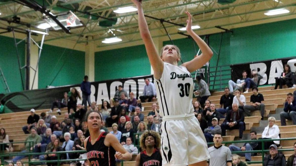 Anna Hurlburt shoots against Euless Trinity last Friday.