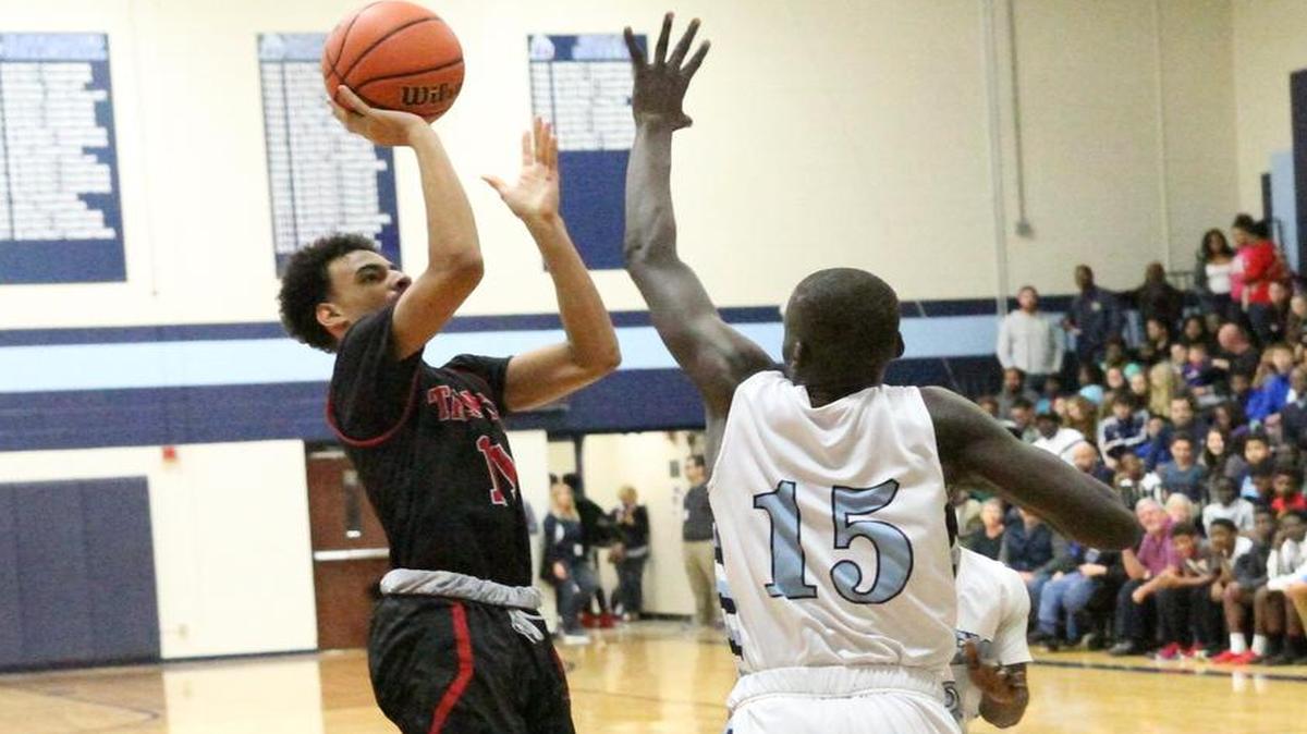 Jhivvan Jackson takes a jump shot in the first meeting with Bell. The rematch is this Friday.