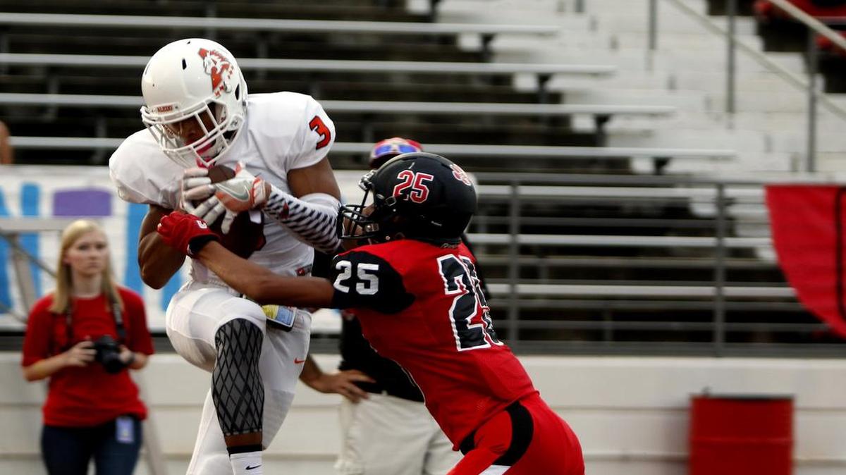 Heritage defensive back Marcus Mosely (25) had six interceptions last fall.