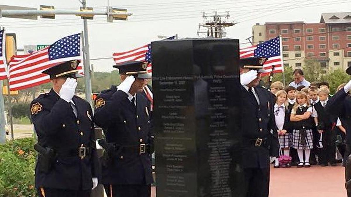 Homage is paid at the 9/11 Flight Crew Memorial in Grapevine when the statue of a police officer is unveiled. The new artwork represents law enforcement killed in the 2011 terrorist attacks.
