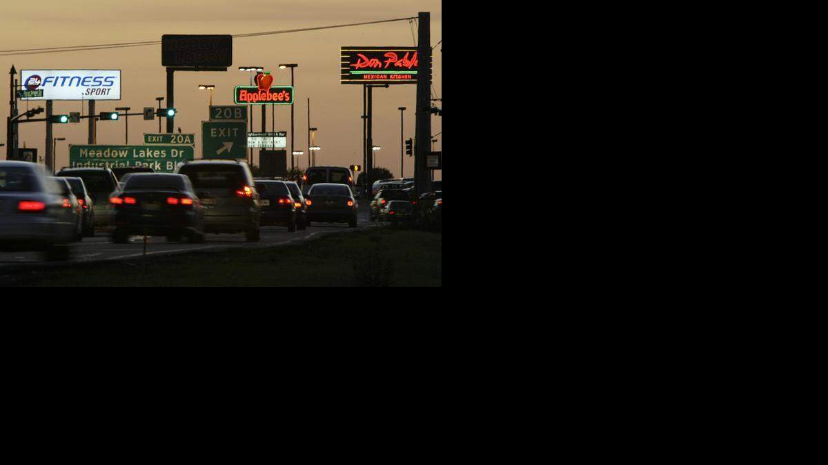 
The intersection of Rufe Snow Drive and I-820.
