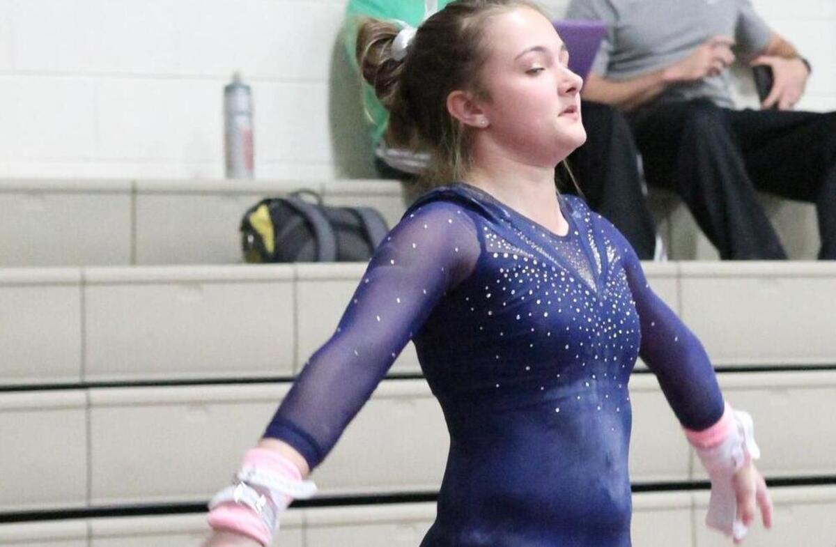 Alexis Martin of the Lady Raiders won the floor competition and came in second overall in the girls portion of the recent state gymnastics meet.