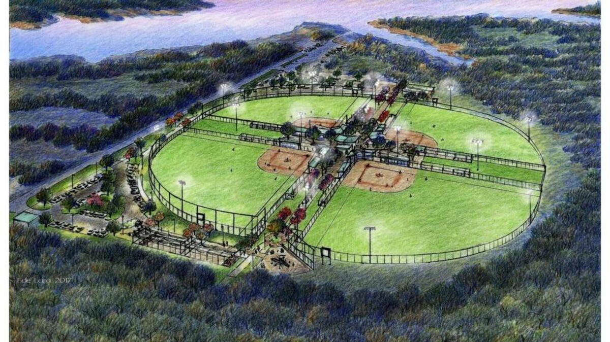 A rendering of Oak Grove Softball Complex in Grapevine.