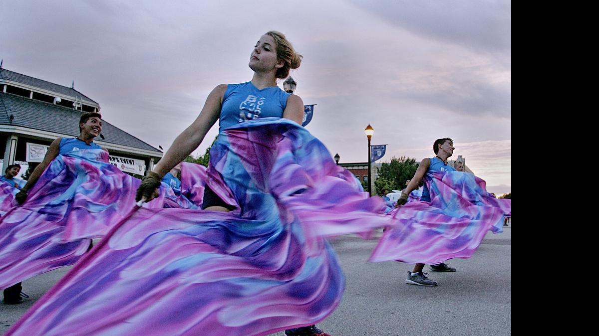 
The Crossmen color guard performed during A Drum and Bugle Corps Event at Southlake Town Square.
