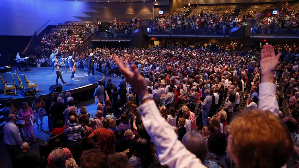 The congregation worships at Gateway Church in an archive photo.