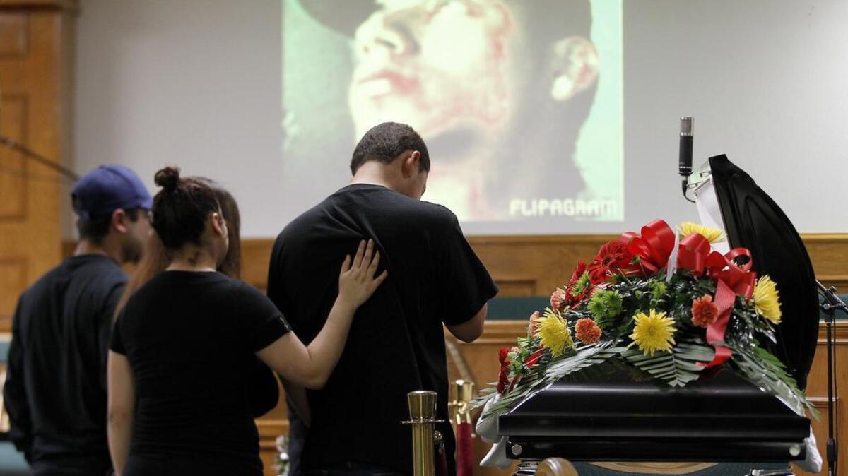 Family and friends attended a memorial for Jorge Brian Gonzalez on March 8.