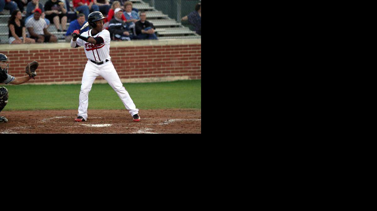 
Trinity’s Phillip Childs bats in the first leg of last week’s series against L.D. Bell. The Trojans won both games.
