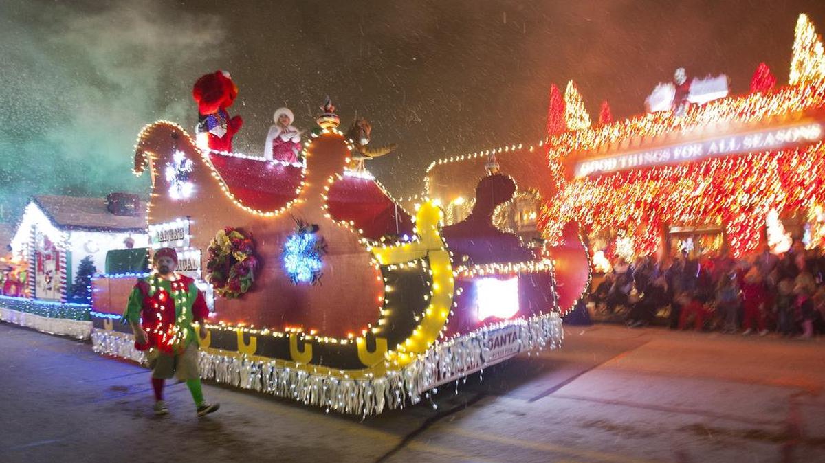 The Grapevine Parade of Lights is an annual favorite along historic Main Street.
