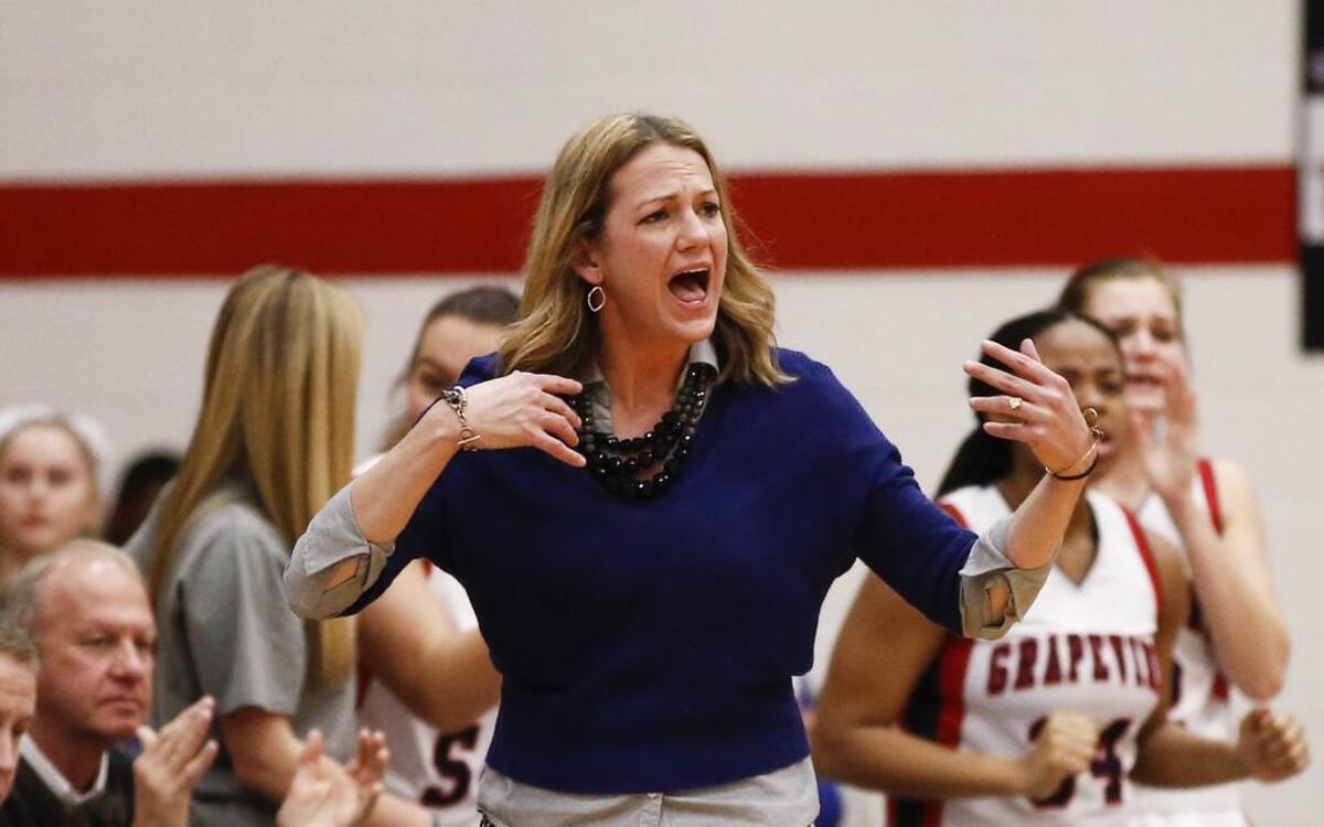 Grapevine head coach Lindy Slagle has to take it easy for now after having a baby recently.