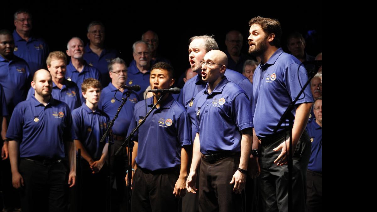 
The Vocal Majority Barbershop Quartet, the internationally acclaimed a cappella men’s choral group, performs at Red, White and Sousa in Colleyville. 
