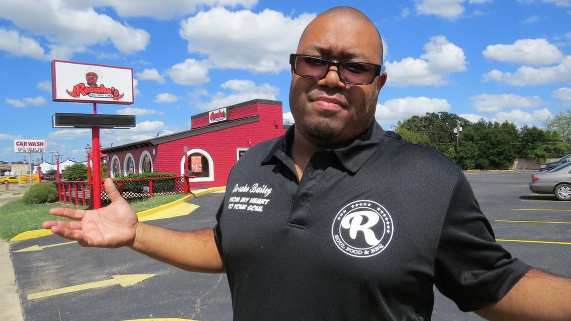 
Ro-sako Bailey welcomes guests to Rosako’s Soul Food & BBQ in Bedford. 
