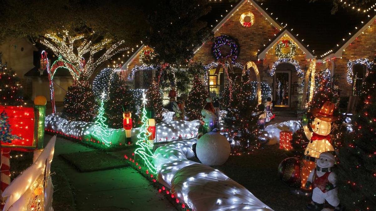 The Glenbrook neighborhood in Bedford celebrates its 25th anniversary of decorating the streets and houses in the theme of The Night Before Christmas — in Texas, That Is.