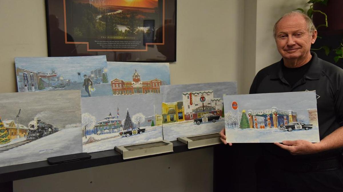 Barry Mullins is a civilian jailer. He annually designs the Police Department’s Christmas cards.