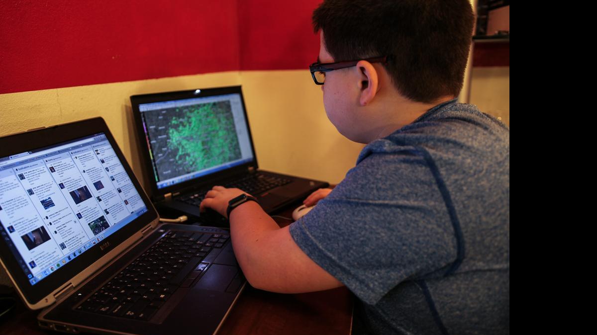 
Preston Mainard watches the radar over Texas for Southlake Weather.
