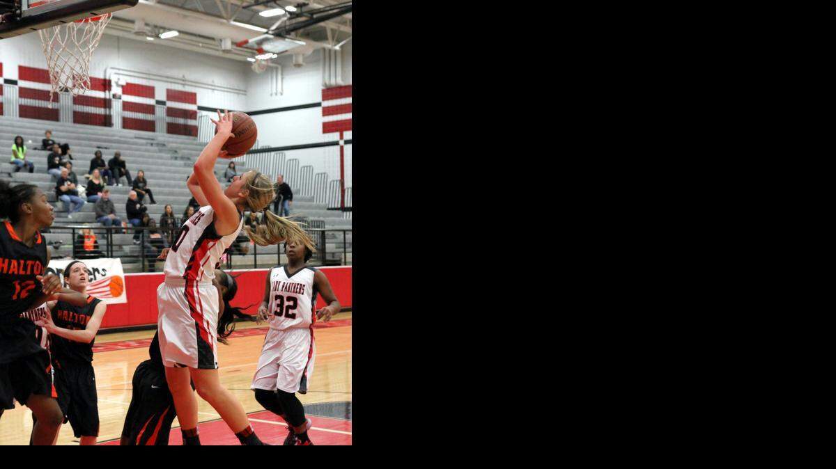 
Bryn Gerlich takes a shot against Haltom last Friday. Coach Dianna Sager said Gerlich is dealing well with some strategy adjustments prompted by unavailable players.
