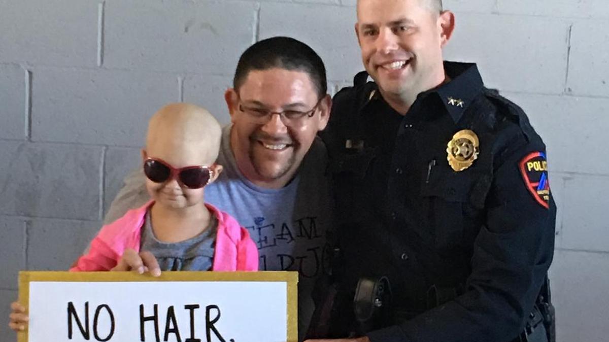 Jeffrey Armbruster, Lily Armbruster and Chief Cody Phillips