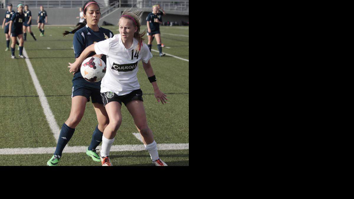
Danielle Dennis of Carroll, right, has been the second-leading scorer this season, entering the week with 11 goals.
