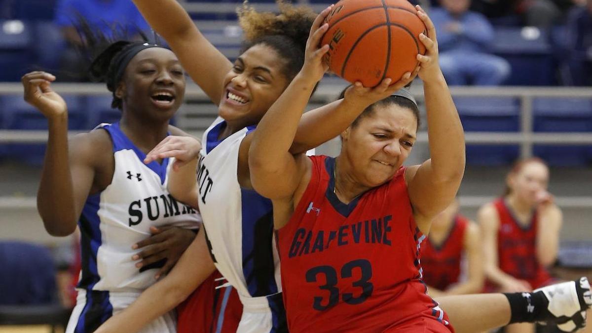 Grapevine forward Jessi Prater (33) says she’s something of an “enforcer” for the Lady Mustangs.