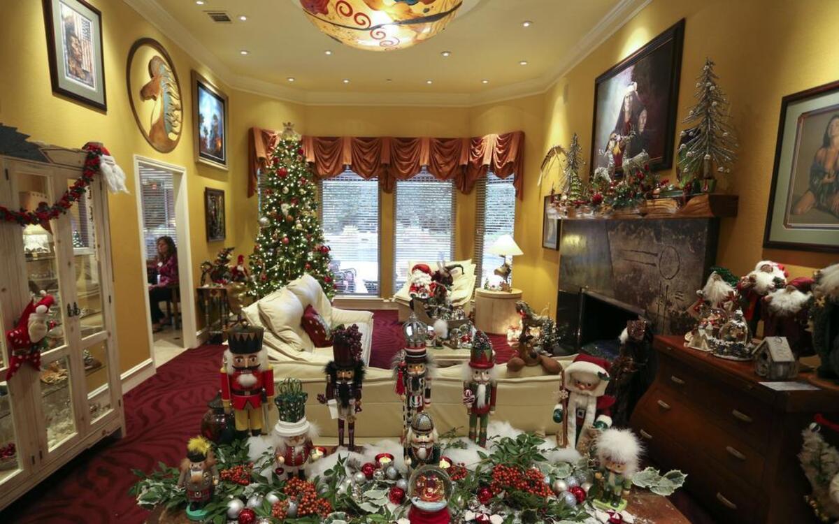 The formal living room in the home of Tim and Diane Connor on the Colleyville Woman's Club Holiday Home Tour Dec. 4.