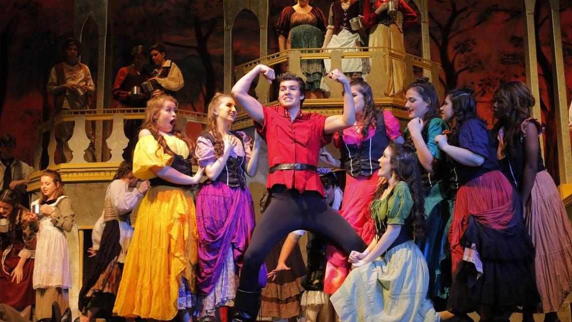 Austin Parker portrays “Gaston.”