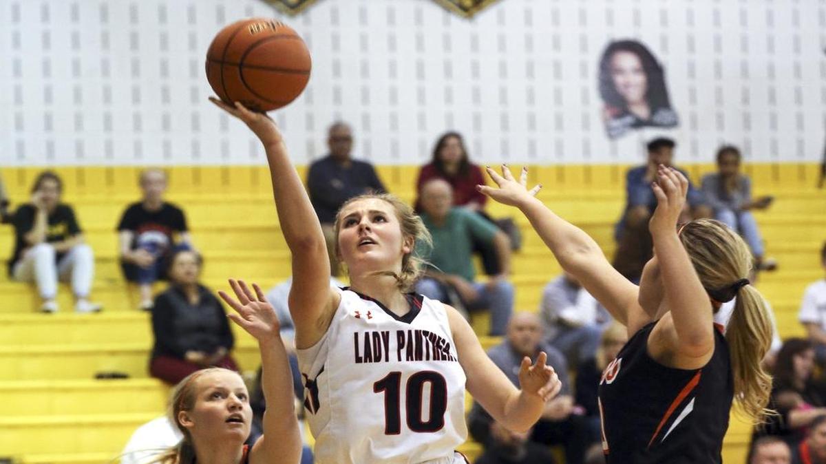 Colleyville Heritage’s Bryn Gerlich (10) is our girls basketball Player of the Year.