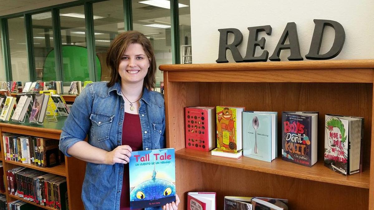 Kat Camp, a 2012 Carroll graduate, visited Carroll High School May 11 to talk to parents and educators about overcoming dyslexia. Camp wrote a children’s book as part of a college project.